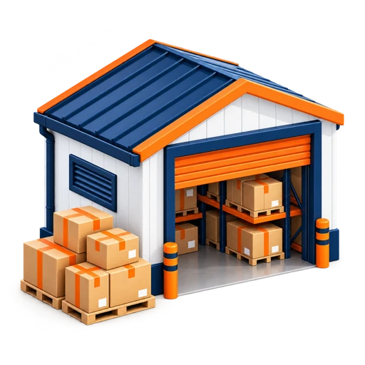 Icon warehousing — AI illustration